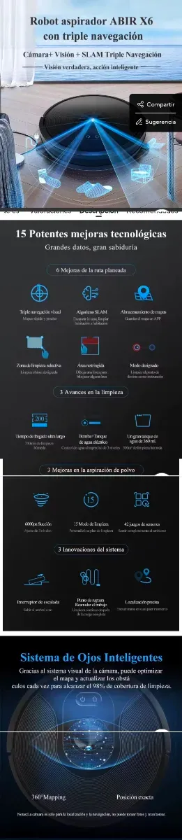 Robot Aspirador Abir X6