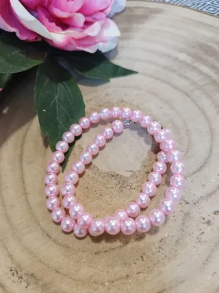 Girocollo perle rosa