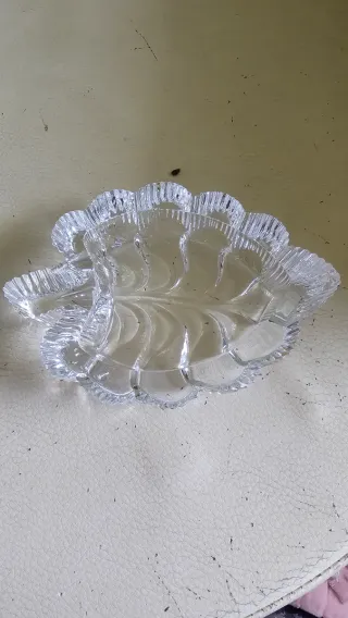 Adorno de cristal hoja