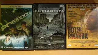 Lote 3 Películas DVD: Poseidón, El Pianista, Hotel