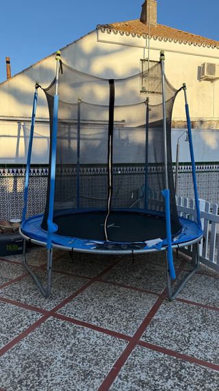 Cama elástica infantil con red de seguridad