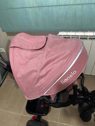 Triciclo infantil rosa y gris