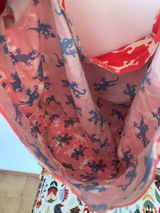 2 borse a sacca Tote Boho: 1 in tela e 1 in cotone