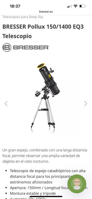 Telescopio Bresser Plutón 114/500