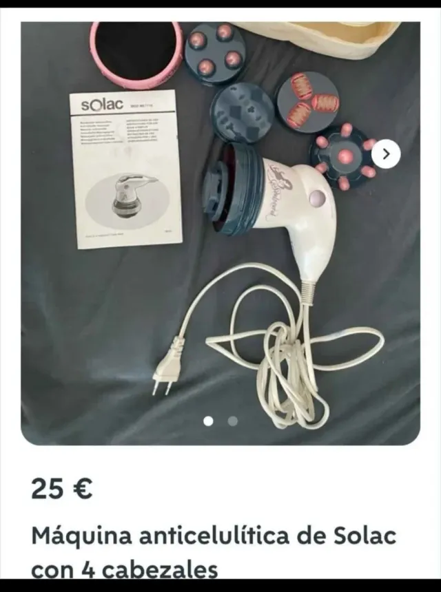 Máquina anticelulítica Solac con 4 cabezales