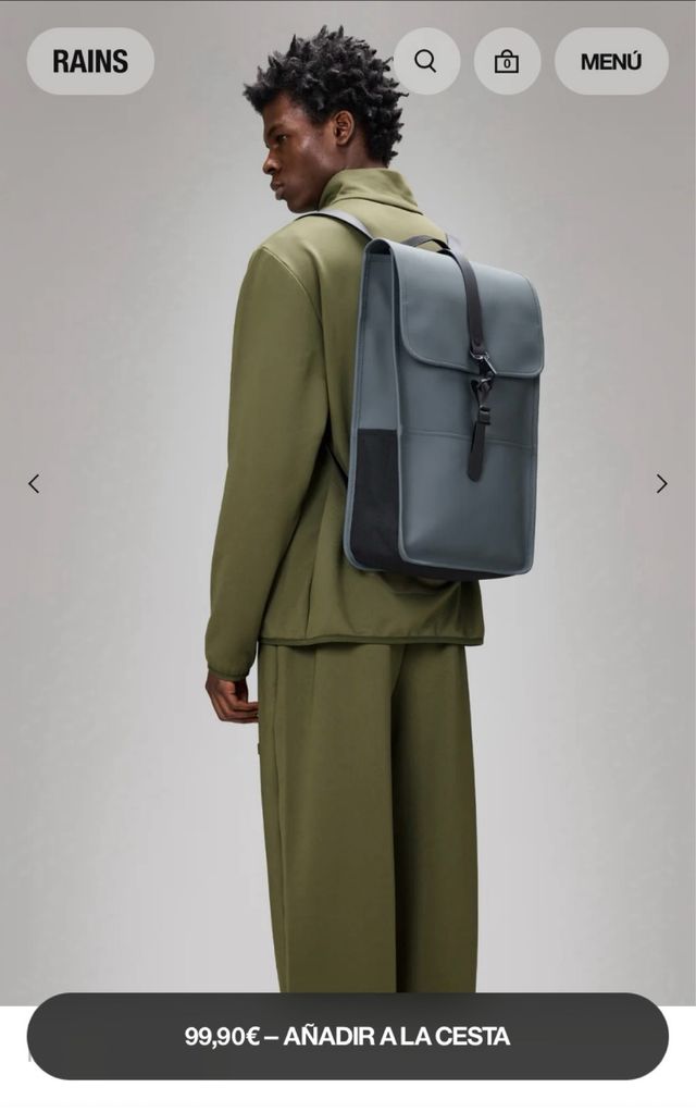 Mochila Rains Neopreno Gris Oscuro