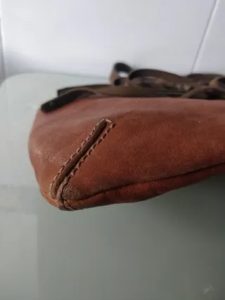 Bolso piel y ante Massimo Dutti