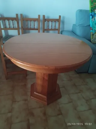 Mesa extensible madera maciza