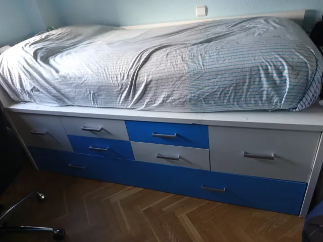 Cama nido doble juvenil con 6 cajones