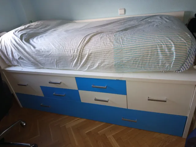 Cama nido doble juvenil con 6 cajones