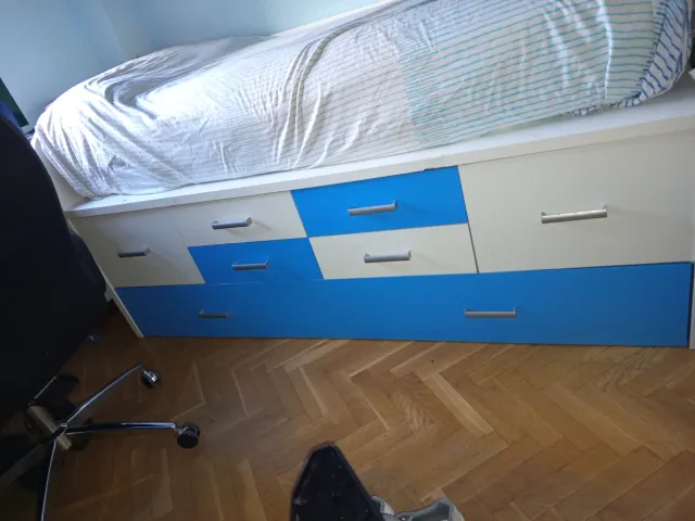 Cama nido doble juvenil con 6 cajones