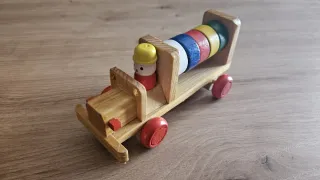 Juguetes de madera camiones (4 unidades)