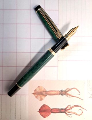 Pluma verde imitación Waterman