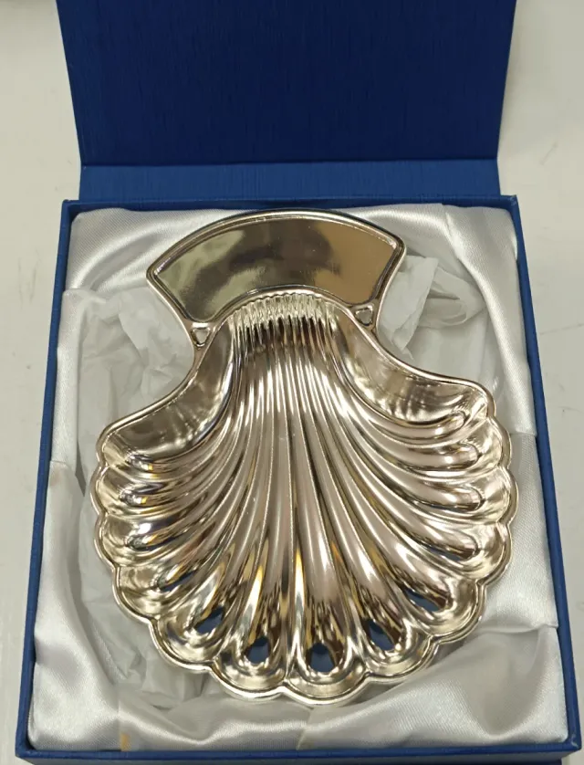 Concha Bautizo Acero Plateado