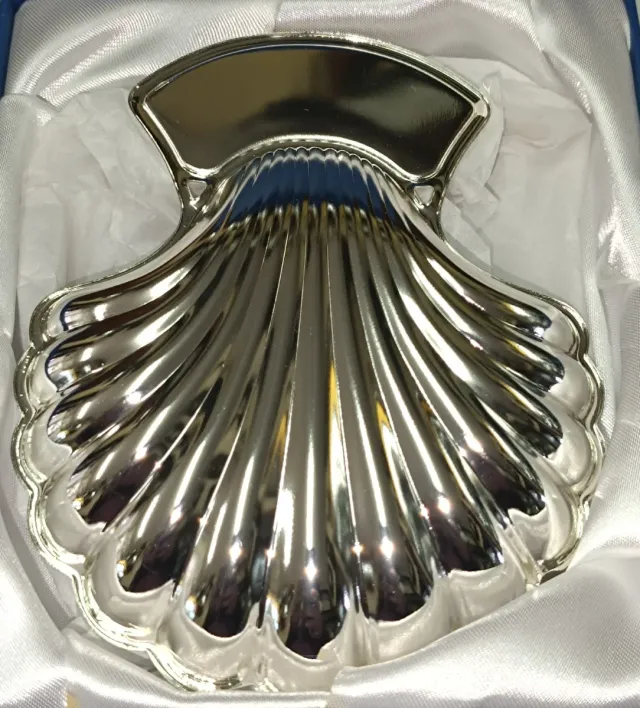 Concha Bautizo Acero Plateado