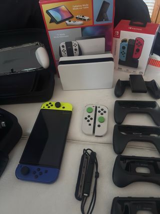 Nintendo Switch OLED Blanca mas accesorios