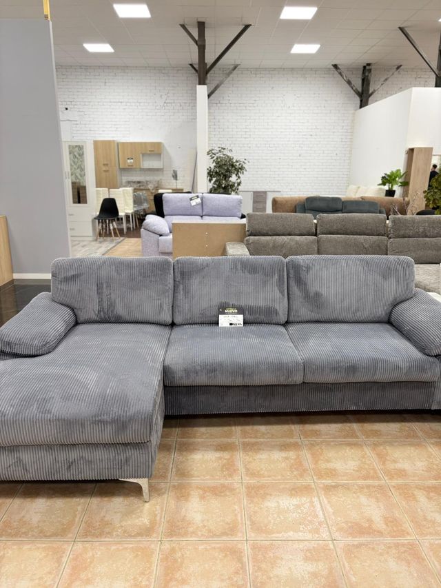 Oferta!! Sofá Chaiselongue gris de 267cm