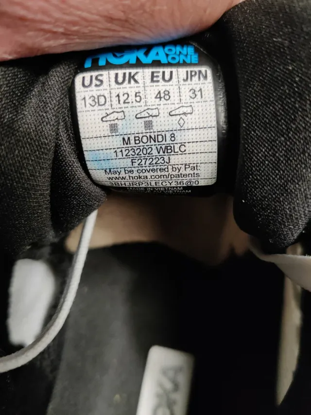 Zapatillas Hoka Bondi 8 Blancas Talla 48 EU 13D US