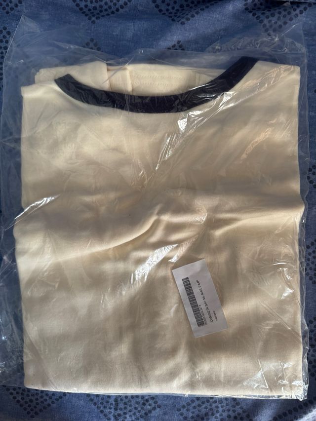 Camiseta Algodón Armada Beige/Negro Talla M