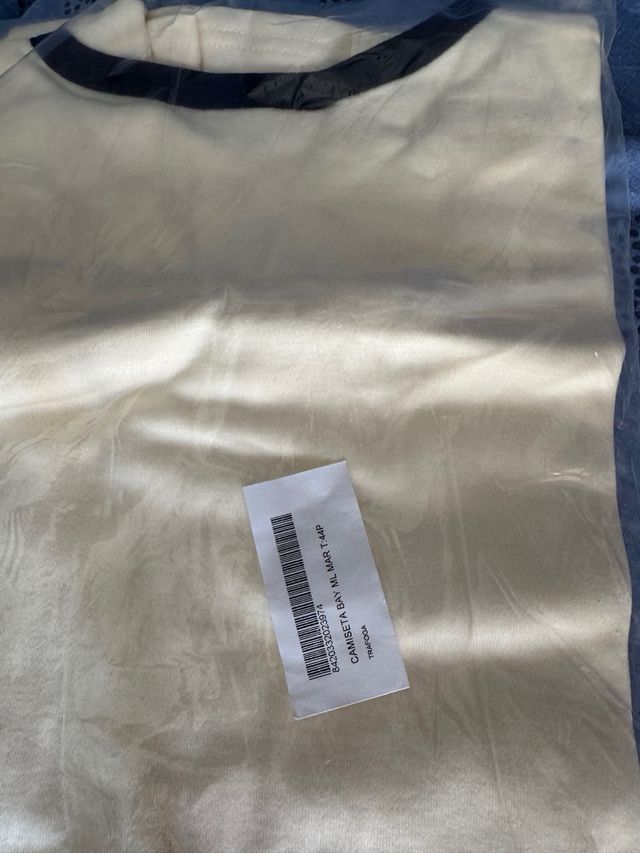 Camiseta Algodón Armada Beige/Negro Talla M