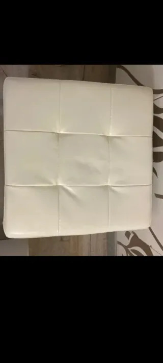 2 Taburete blanco piel sintética