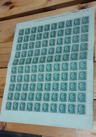 Pliego 100 Sellos 0,90 céntimos de Peseta A.422027