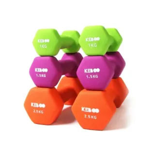 Juego de 6 mancuernas 10 kg Keboo Serie 500