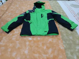 Chaqueta de esquí Spyder verde y negra