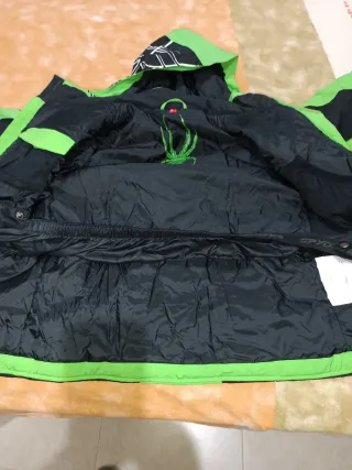 Chaqueta de esquí Spyder verde y negra
