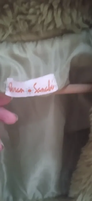 Chaquetón fiesta pelo verde/dorado talla única