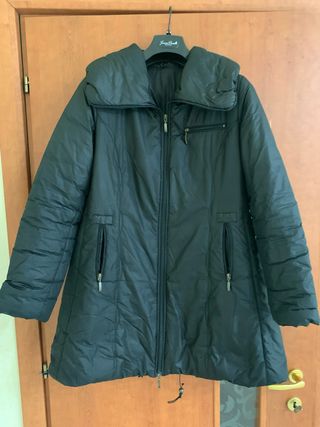 Piumino donna lungo nero