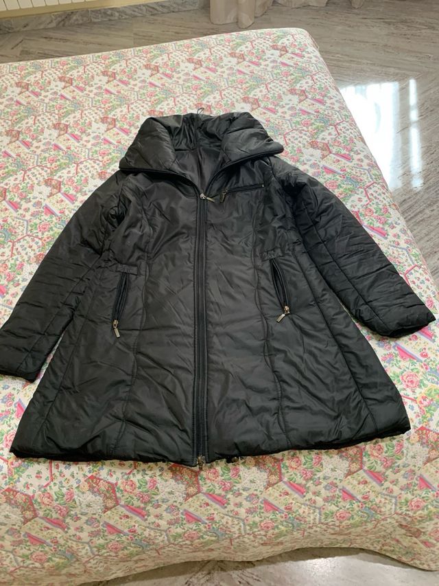 Piumino donna lungo nero