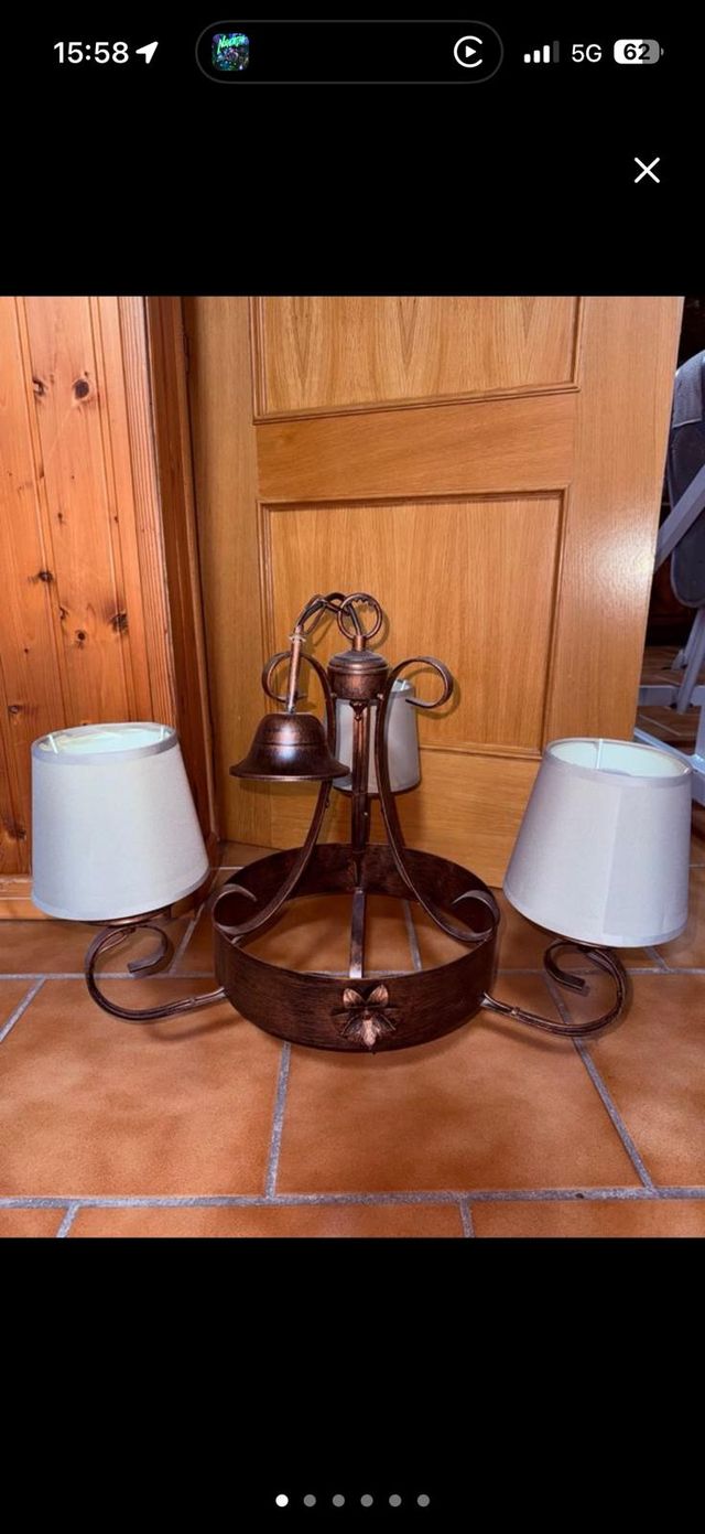 Lámpara de techo rústica/vintage