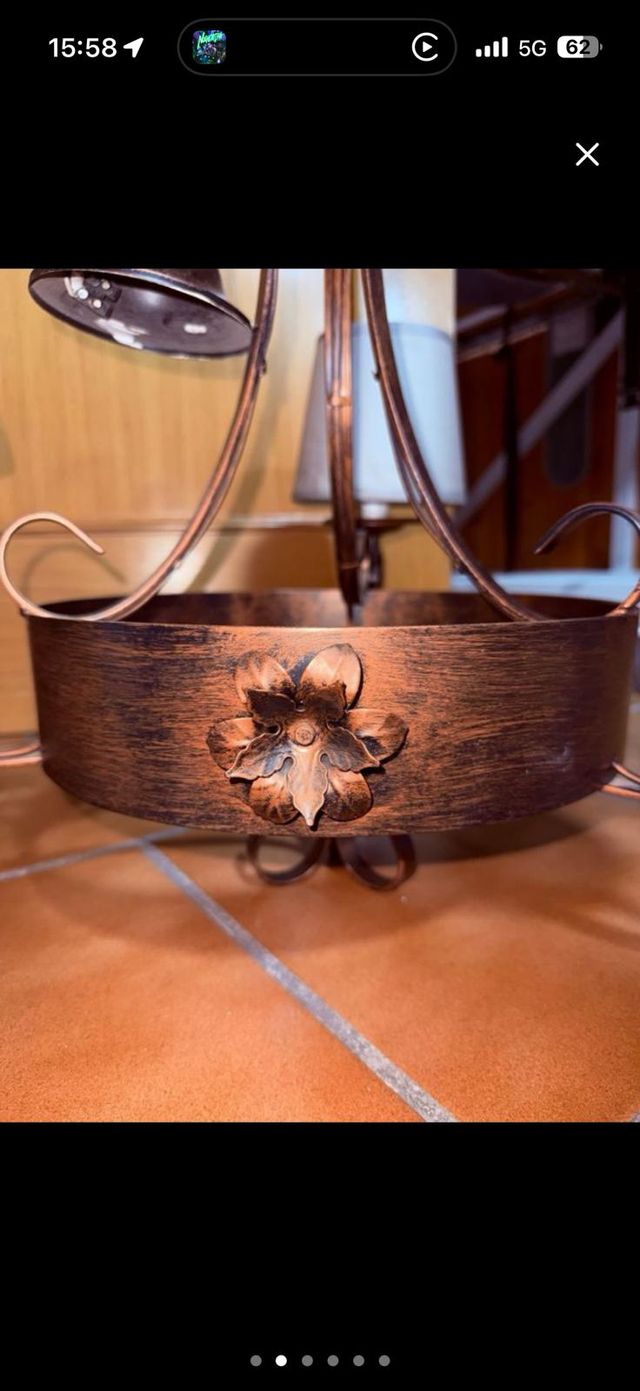 Lámpara de techo rústica/vintage