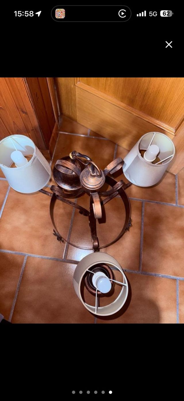 Lámpara de techo rústica/vintage