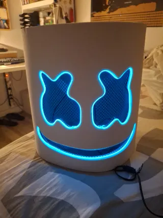 Casco Marshmello LED Azul