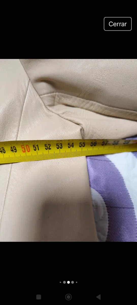 Chaqueta de cuero Gerry Weber beige mujer