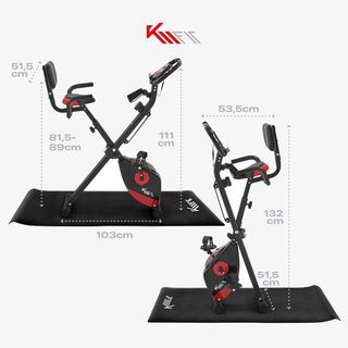 KM Fit 2en1 Bicicleta Estática Plegable 16 niveles