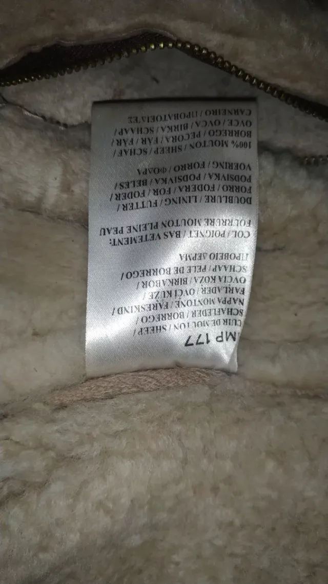 Chaqueta Aviador Piel Borrego auténtica  Talla S