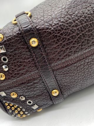 Borsa Miu Miu Bow marrone e oro