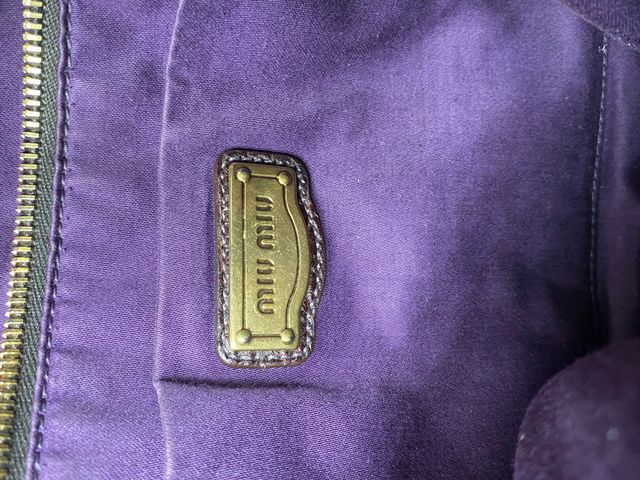 Bolso Miu Miu Bow Bag Marrón y Dorado