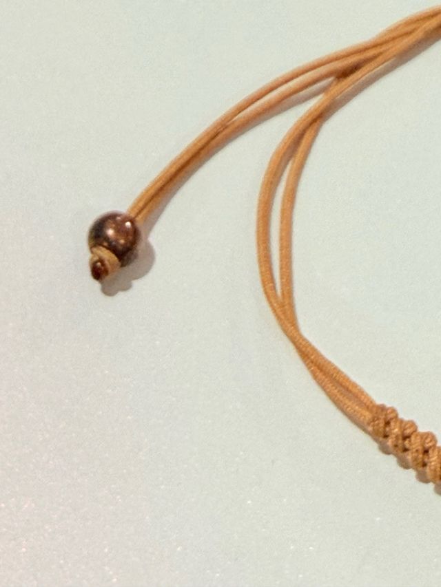 Pulsera textil ajustable de plata de ley