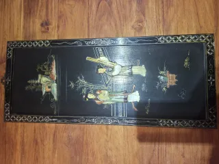 Panel japonés con incrustaciones de nácar