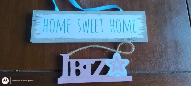 Letreros decorativos Home Sweet Home y Ibiza