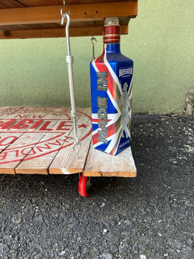 Tavolo industriale vintage Union Jack