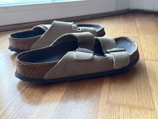 Sandalias/Chanclas Birkenstock Ante Beige Talla 38