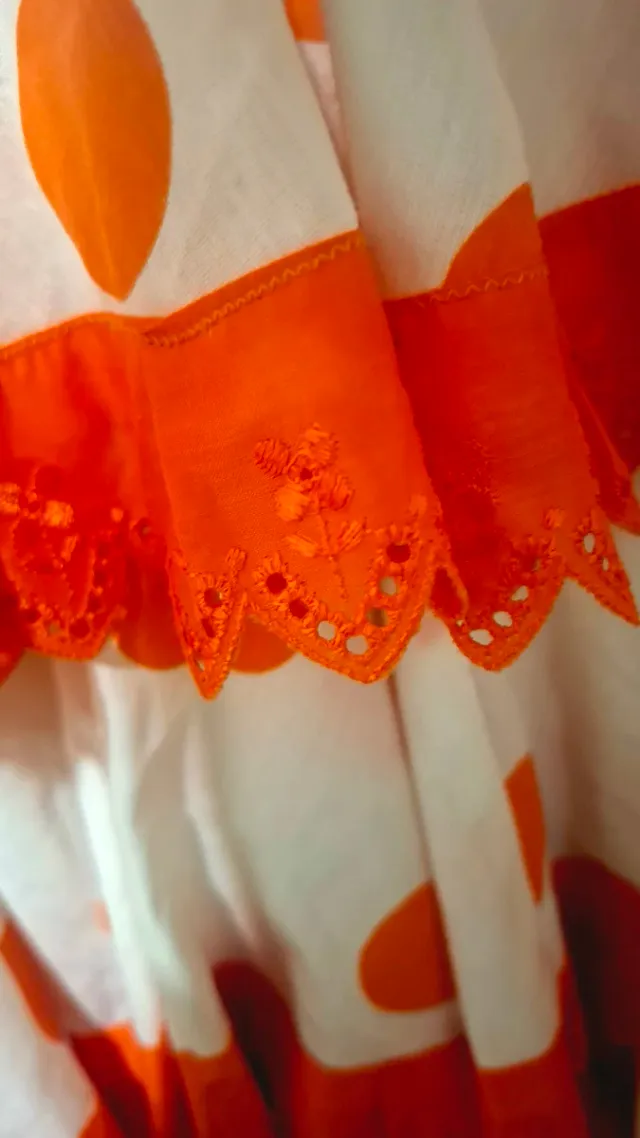 Disfraz Sevillana Niña Lunares Naranja