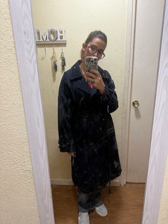 Gabardina vaquera azul