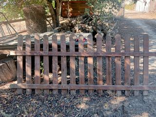 Valla madera piscina + puerta