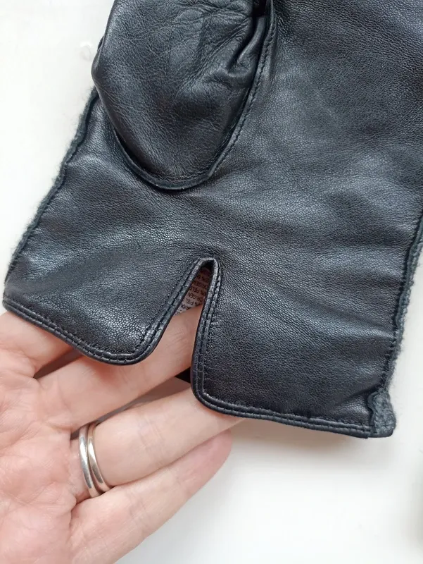 Guantes Emidio Tucci piel ovino talla 4 – negro